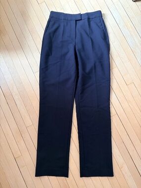 H&M Navy Women's Tailored Straight-Leg Dress Pants
